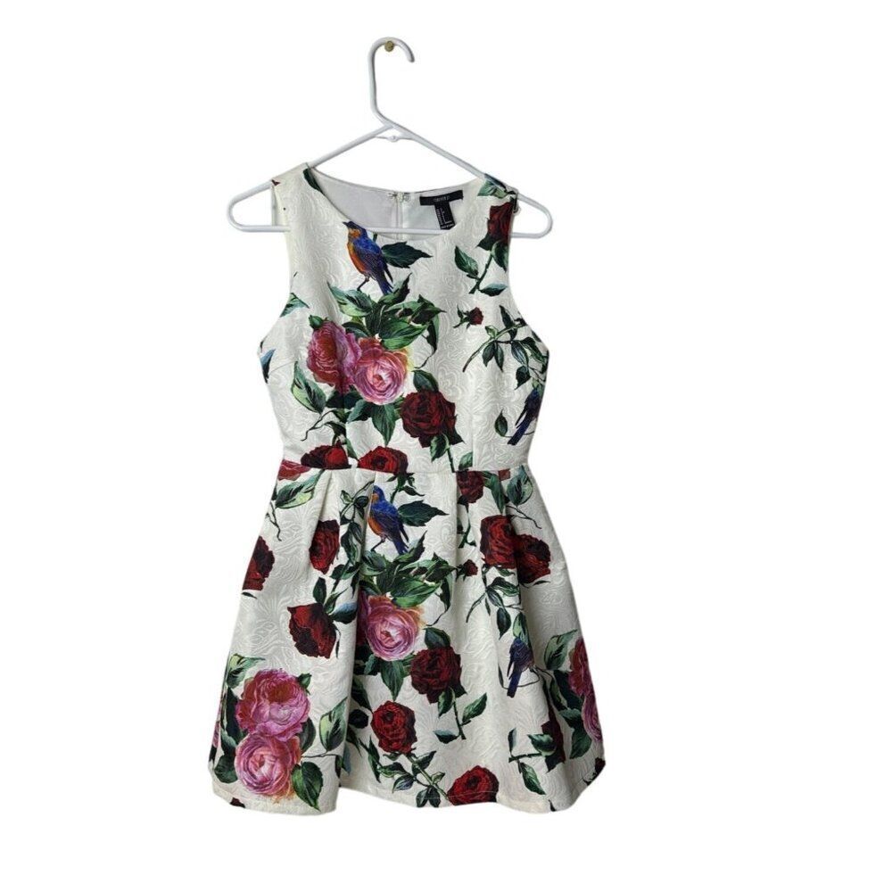 Floral Jacquard Sleeveless Dress By Forever 21 - Size S